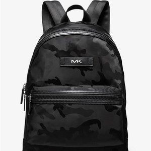 NWOT! $398 Michael kors KENT black camo backpack